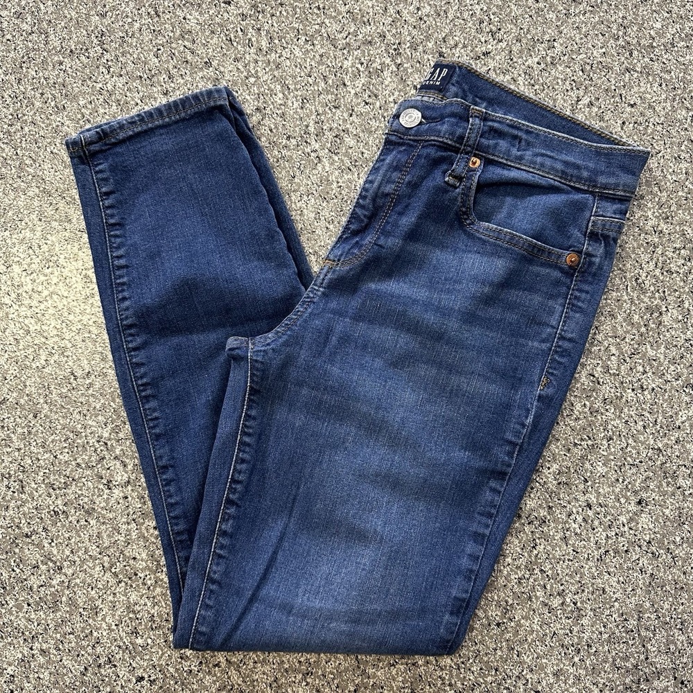Gap Jeans Womens 28x26 High Rise True Skinny Light Weight Denim Stretch
